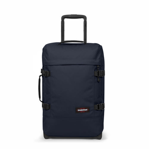  Eastpak Tranverz L - Suitcase with Wheels - Rolling Luggage  for Travel with TSA Lock, 2 Wheels, 2 Compartments, and Compression Straps  - Black Denim
