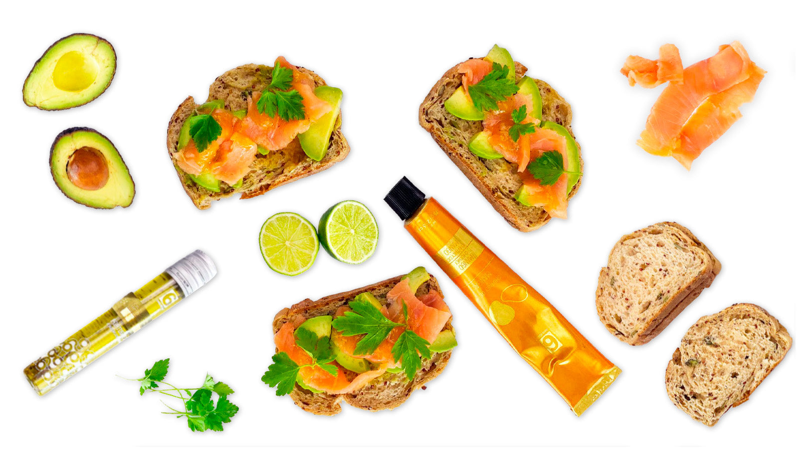 Smoked Salmon & Avocado with Mango Chutney & Parsley