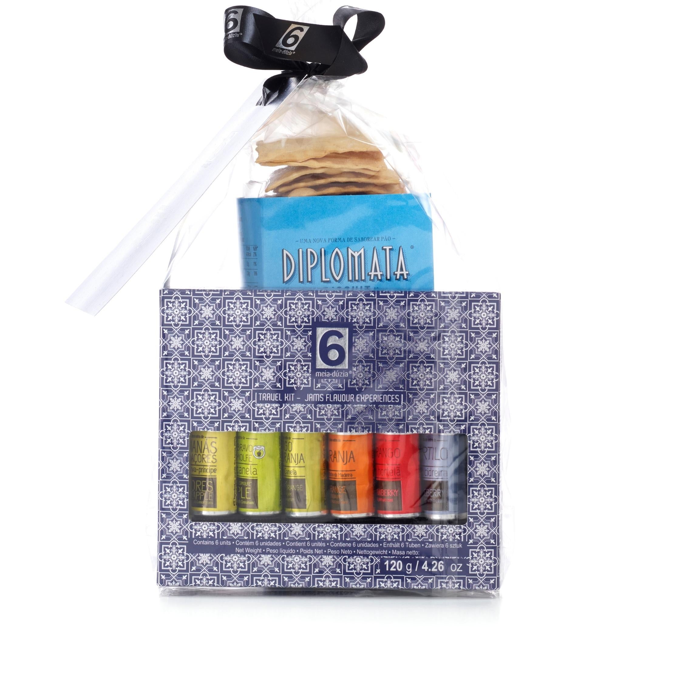 Experience Box: Travel Kit 6 Fruit Jams – Portuguese Tiles + Crackers