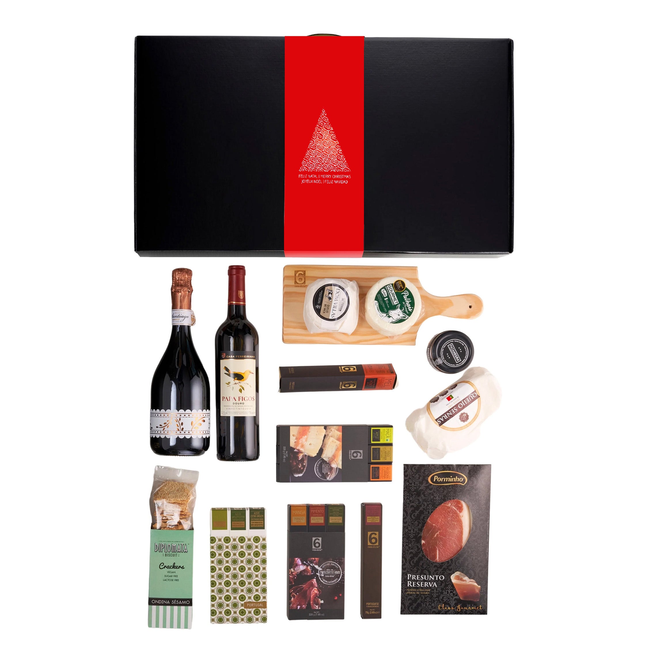 Best Christmas hamper with Wines and Cheeses for companies: Christmas Gourmet Hamper no.5