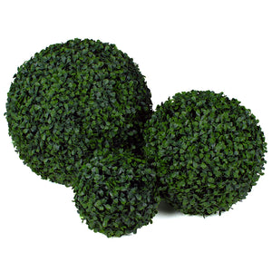 Boxwood Topiary Ball Assortment - 7", 11", 15" - 3rd Street Inn Greenery