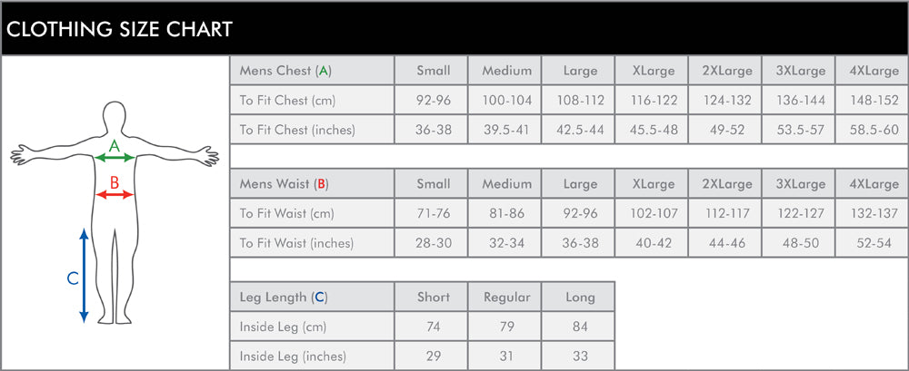 hi vis jacket size guide