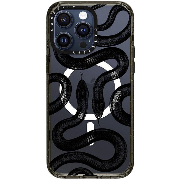 Clear Black Snakes Phone case for Iphone XR 11  - Folksy