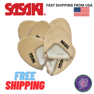 Sasaki Japan RG Rhythmic Gymnastics Half Demi Shoes Socks 153 Beige Size:S