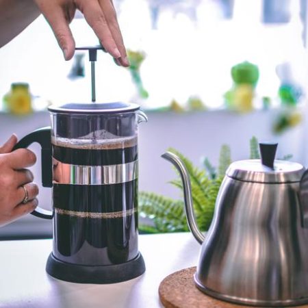 MELBOURNE Bamboo & Glass French Press Coffee Maker