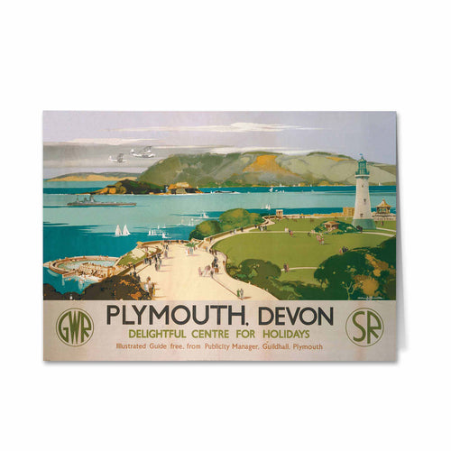 Plymouth Devon, Delightful Centre for Holidays Greeting Card