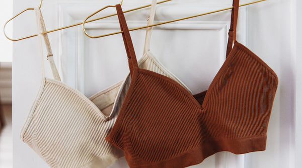 beige and brorwn bralettes - how to was your bralettes