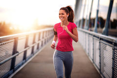 Lady exercising for health benefits