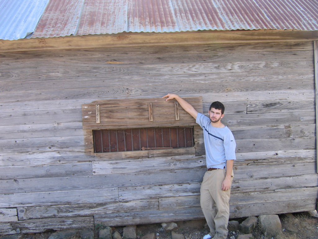 Jail bars on the Poor Farm house.