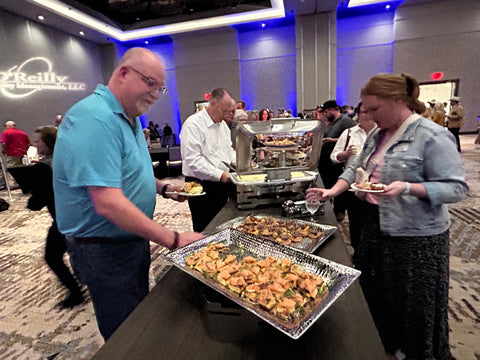 Guests at the grand opening were treated to a large offering of various exquisite appetizers.