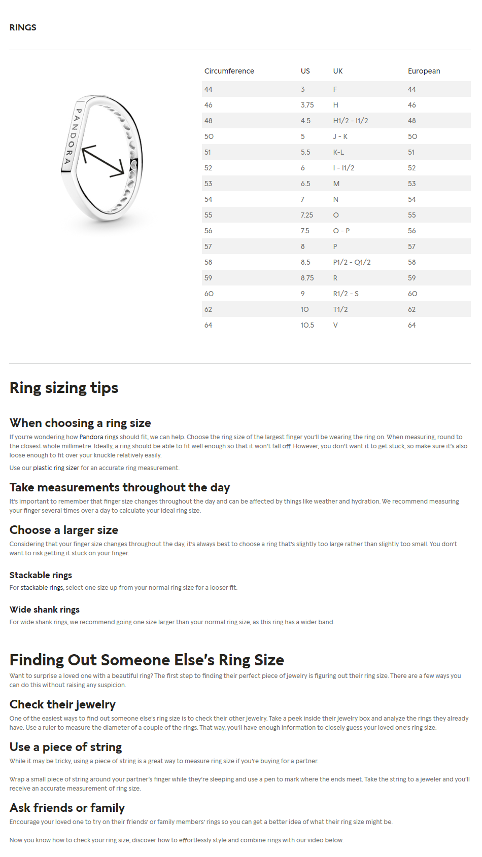 FREE Ring Size Chart Templates & Examples - Edit Online & Download |  Template.net