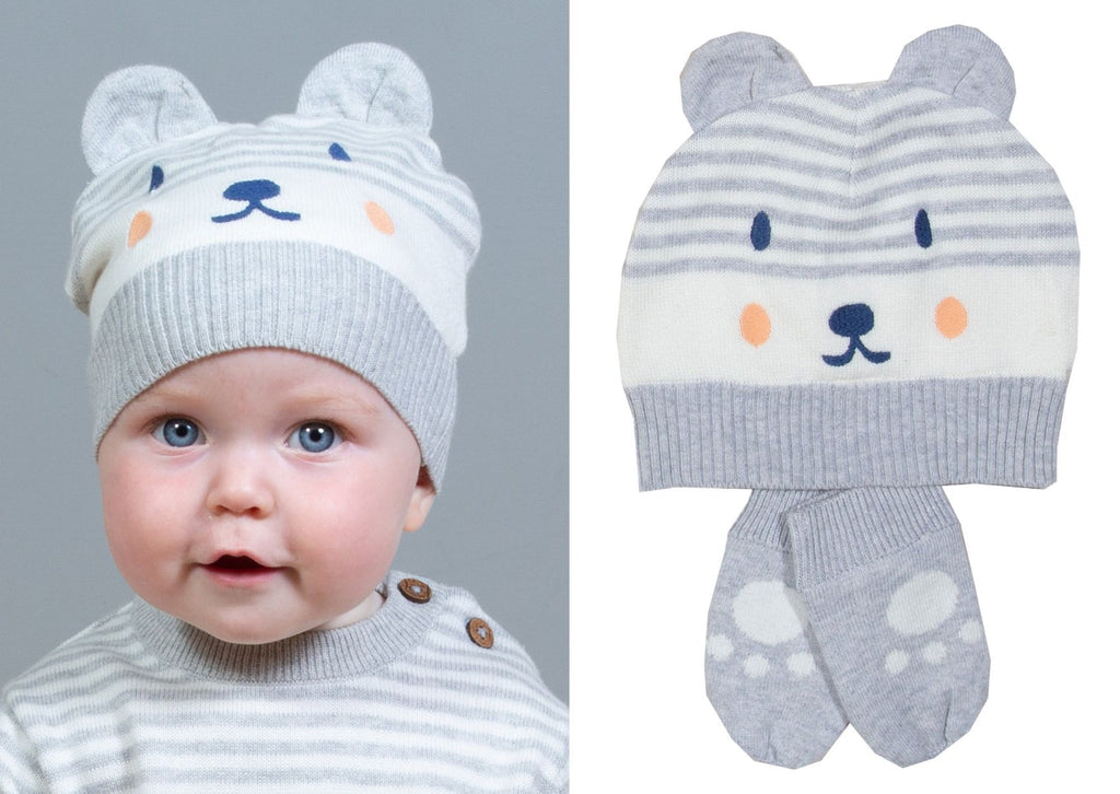 kite squirrel hat and mitts baby gift set 