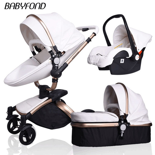 luxury leather stroller