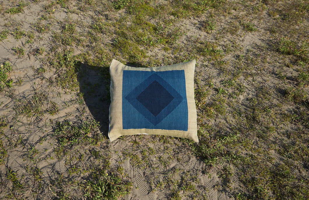 【seya.】Cushion Cover BLUE x GREEN 大