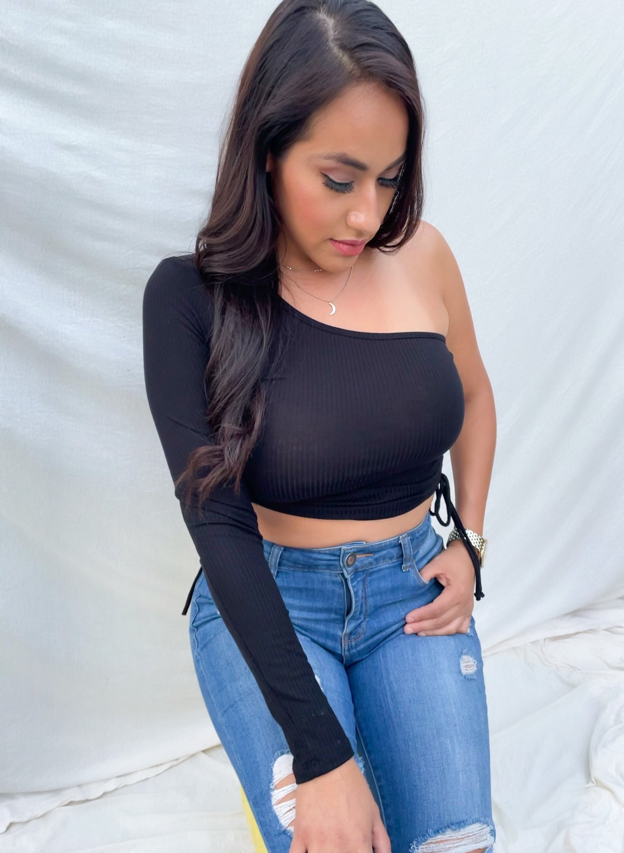 Bass One-shoulder crop top ULTRA