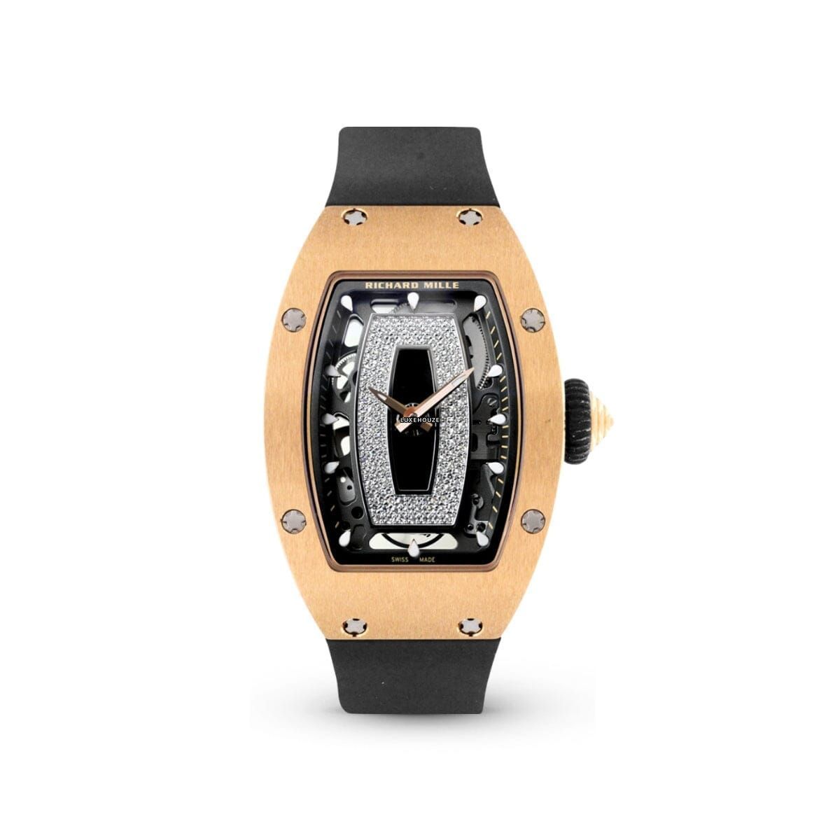 Richard Mille RM07 01 Plain Rose Gold Black Lips Original Watch on Luxehouze Singapore