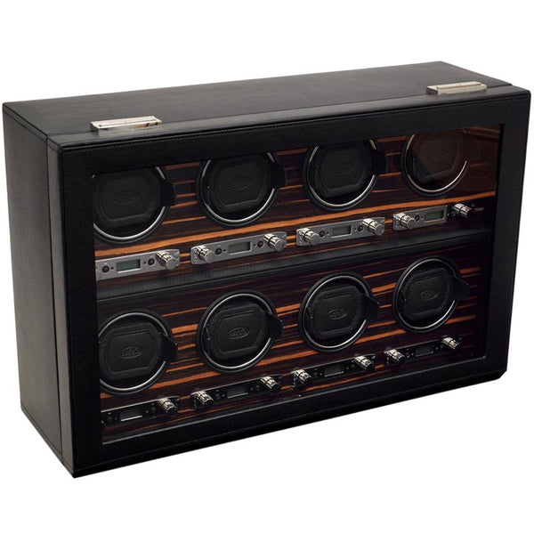 WOLF Roadster 6 Piece Watch Winder with Cover Watch Winder Station