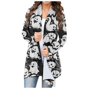 Halloween Costumes for Women,Cute Long Sleeve Cardigans Jackets Casual Bating Pattern Coats Tops