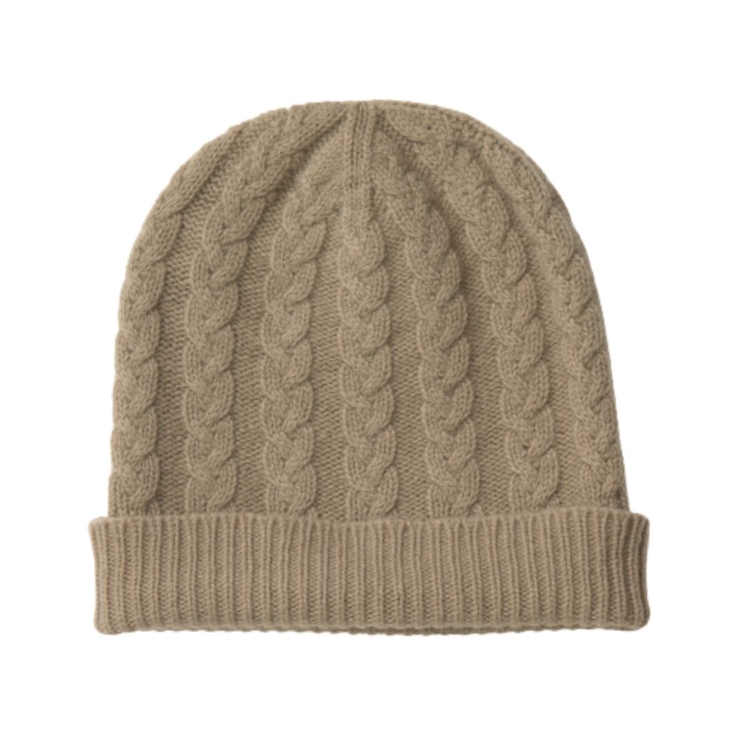 Joshua Ellis | Luxury Cashmere Cable Knit Beanie | Made in England