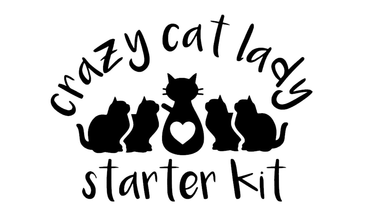 Crazy Cat Lady Starter Kit Car Decal / Sticker. - My Crafty Dog