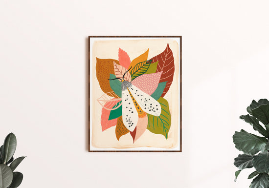 Boho Folk Art Moth Print (5x7, 8x10, or 11x14) – These Old Woods