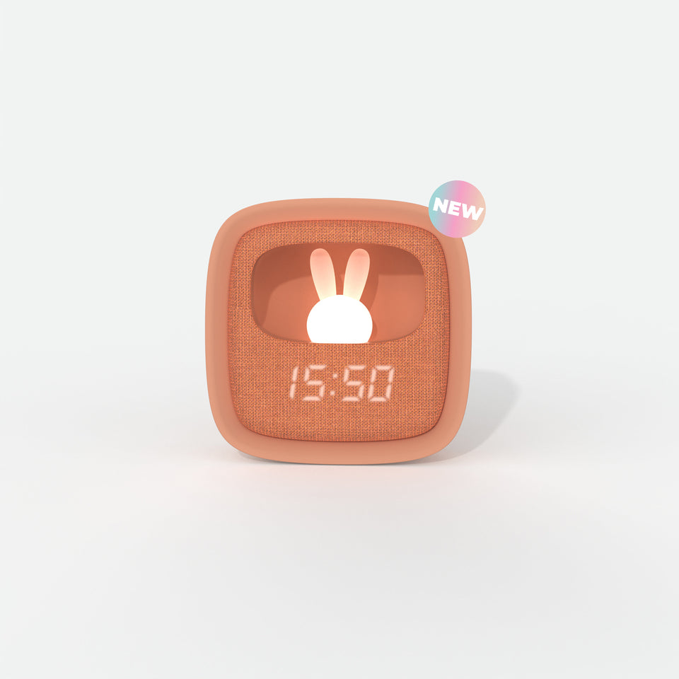 Réveil Connecté Intelligent Cutty Clock MOB, Design Lapin - Bleu - Français