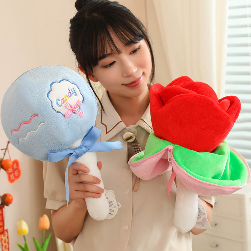 Candy Rose Flower Bouquet Plush Toy toy triver