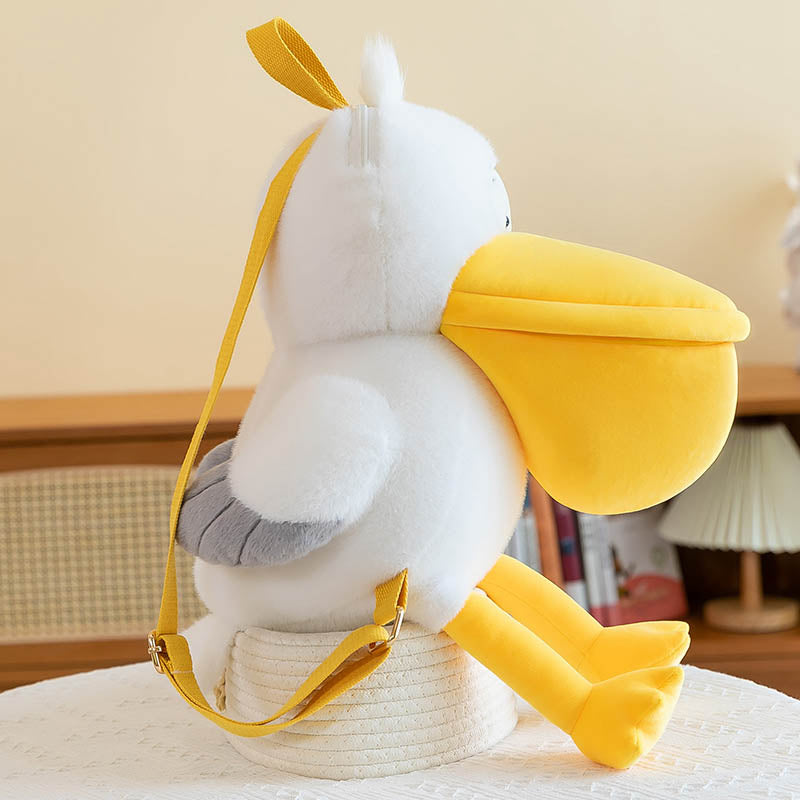 Sac à dos en peluche Pelican mignon jouet triver