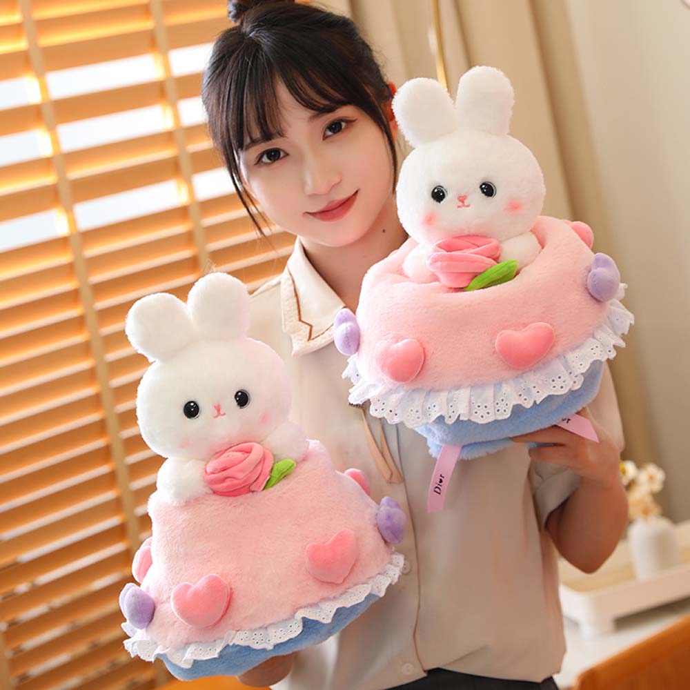 Peluche Kawaii Bunny Bouquet de fleurs Animal en peluche Triver
