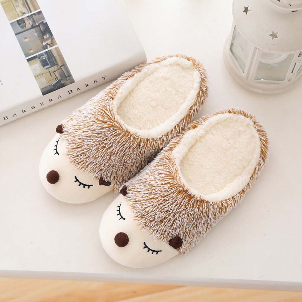 Kawaii Hedgehog Slippers Winter Indoor Home Shoes toy triver