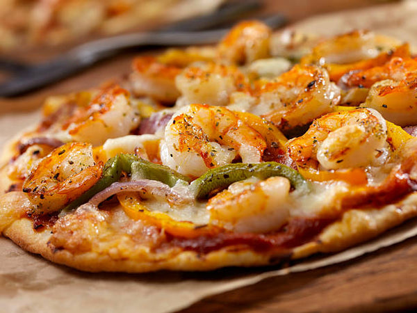 Pizza crevettes et piment