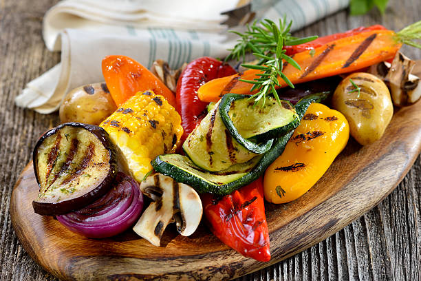 Légumes rôtis au Four a pizza au feu de bois