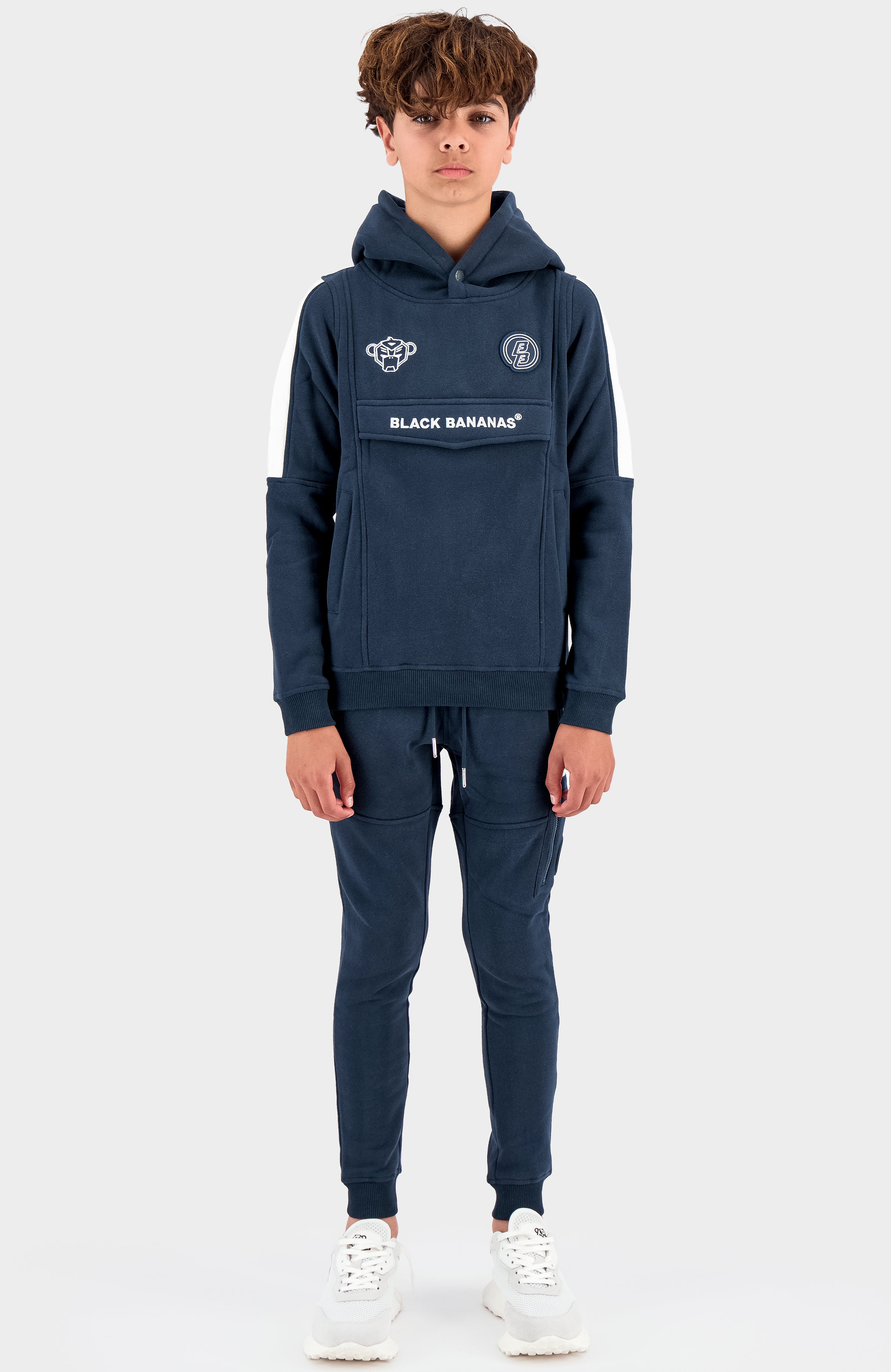 Black Bananas | JR ANORAK STRIPE TRACKSUIT | Navy