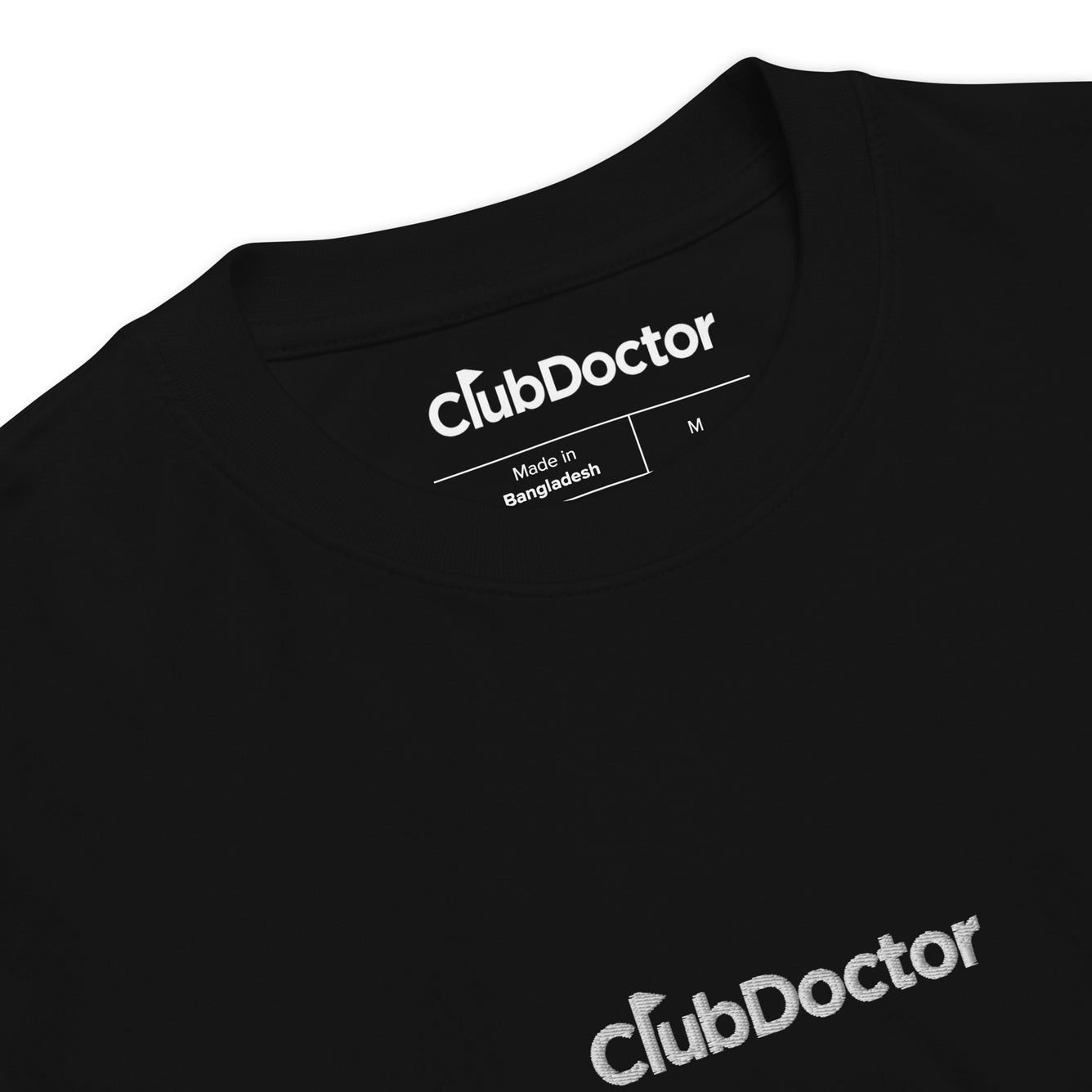 Club Doctor Embroidered Logo Tee - Black