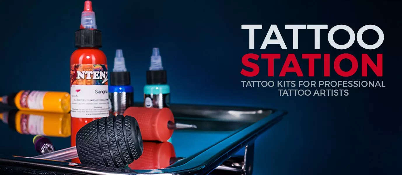 Professional Tattoo Kit~ Full Tattoo System With Ink and Power Supply W/ 4  Guns | eBay