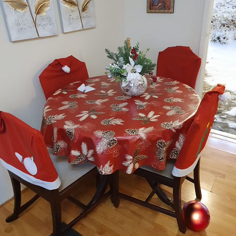 Christmas tablecloth red