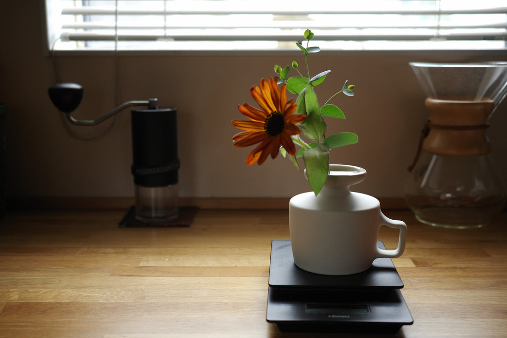 A vase made by a coffee lover