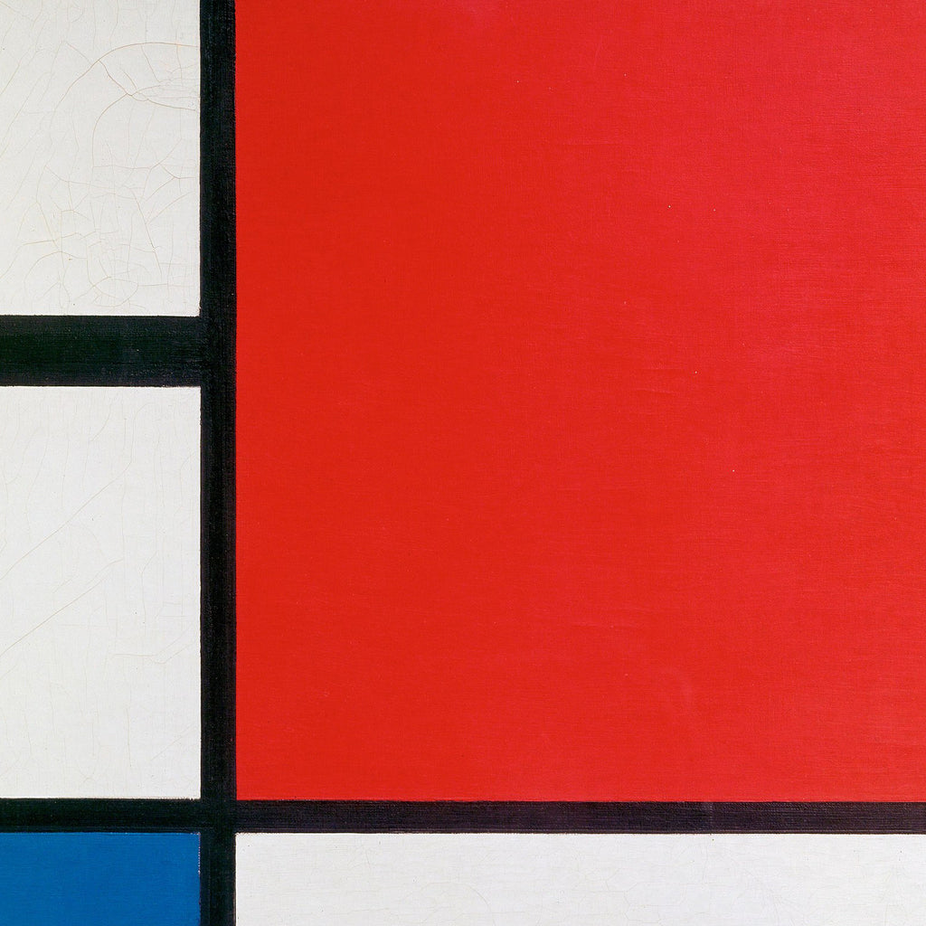 Piet Mondrian, lines, red, blue