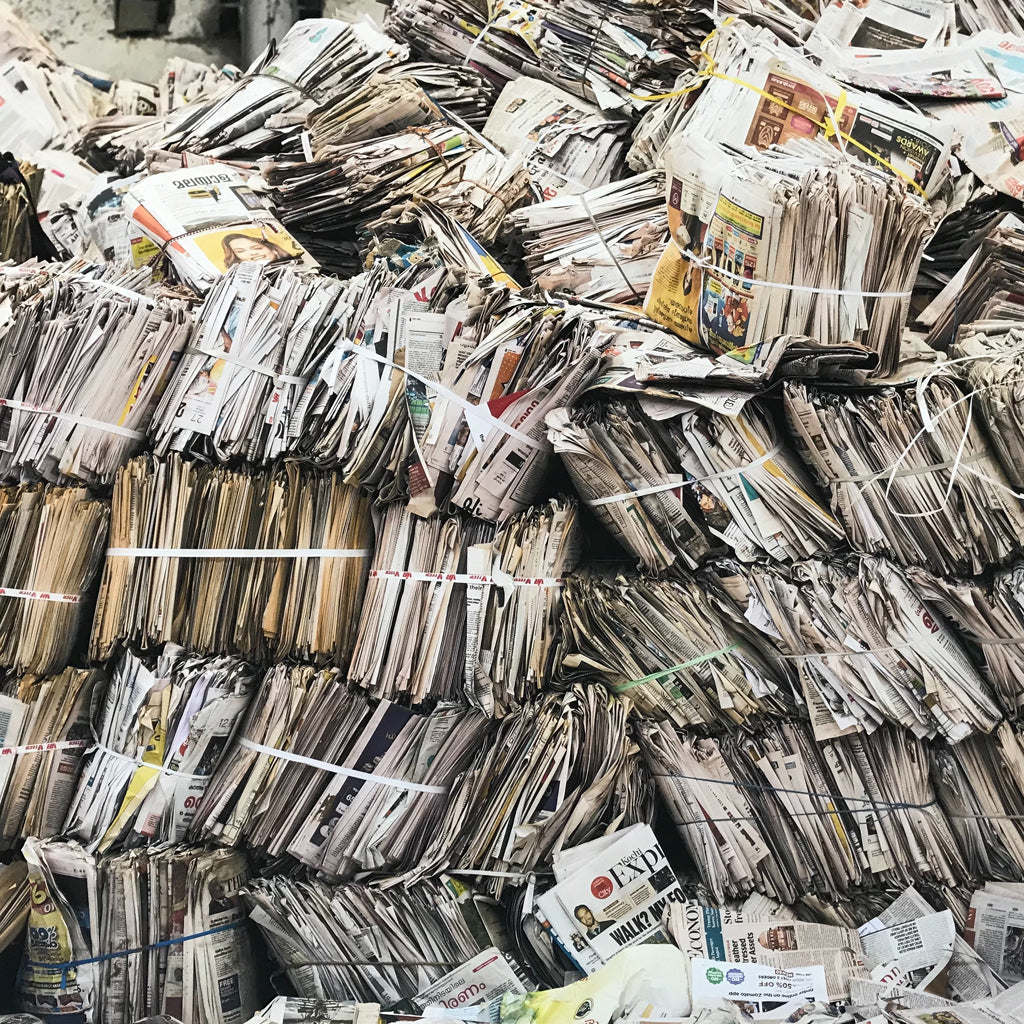 old newspaper, recycling paper