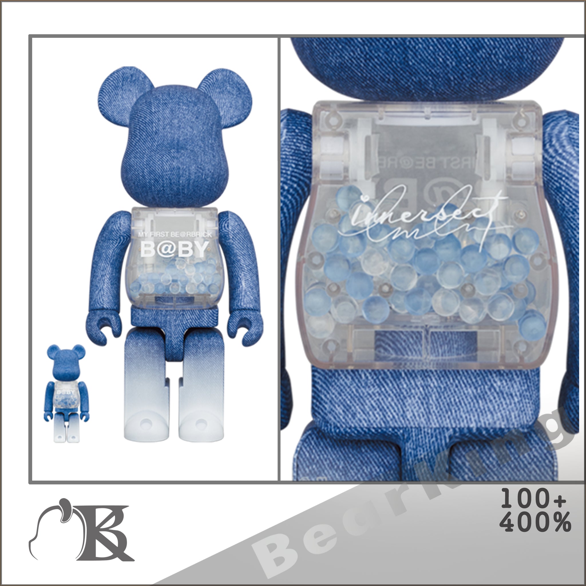 MY FIRST BE@RBRICK B@BY INNERSECT 2021 100％ & 400％ 千秋Baby 牛仔