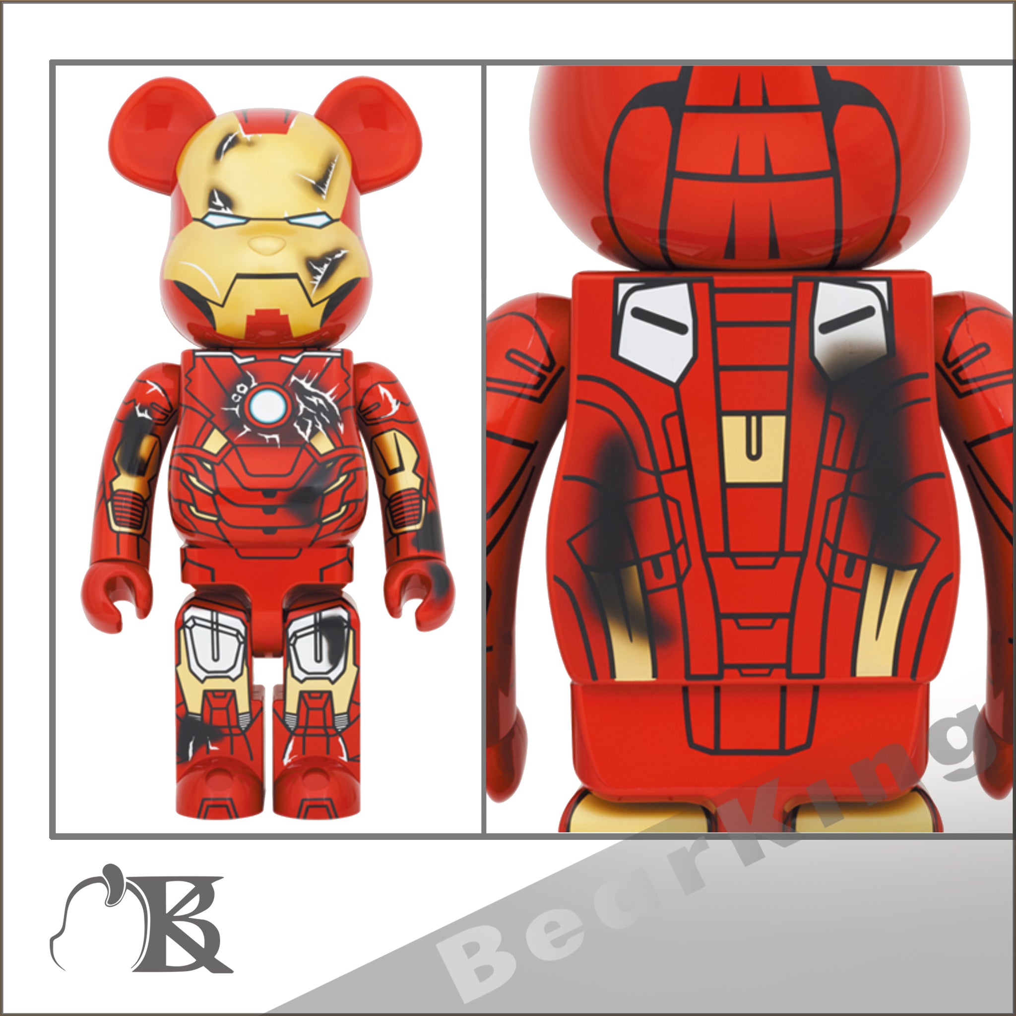 BE@RBRICK IRON MAN MARK VII DAMAGE 1000%アイアンマン - アメコミ