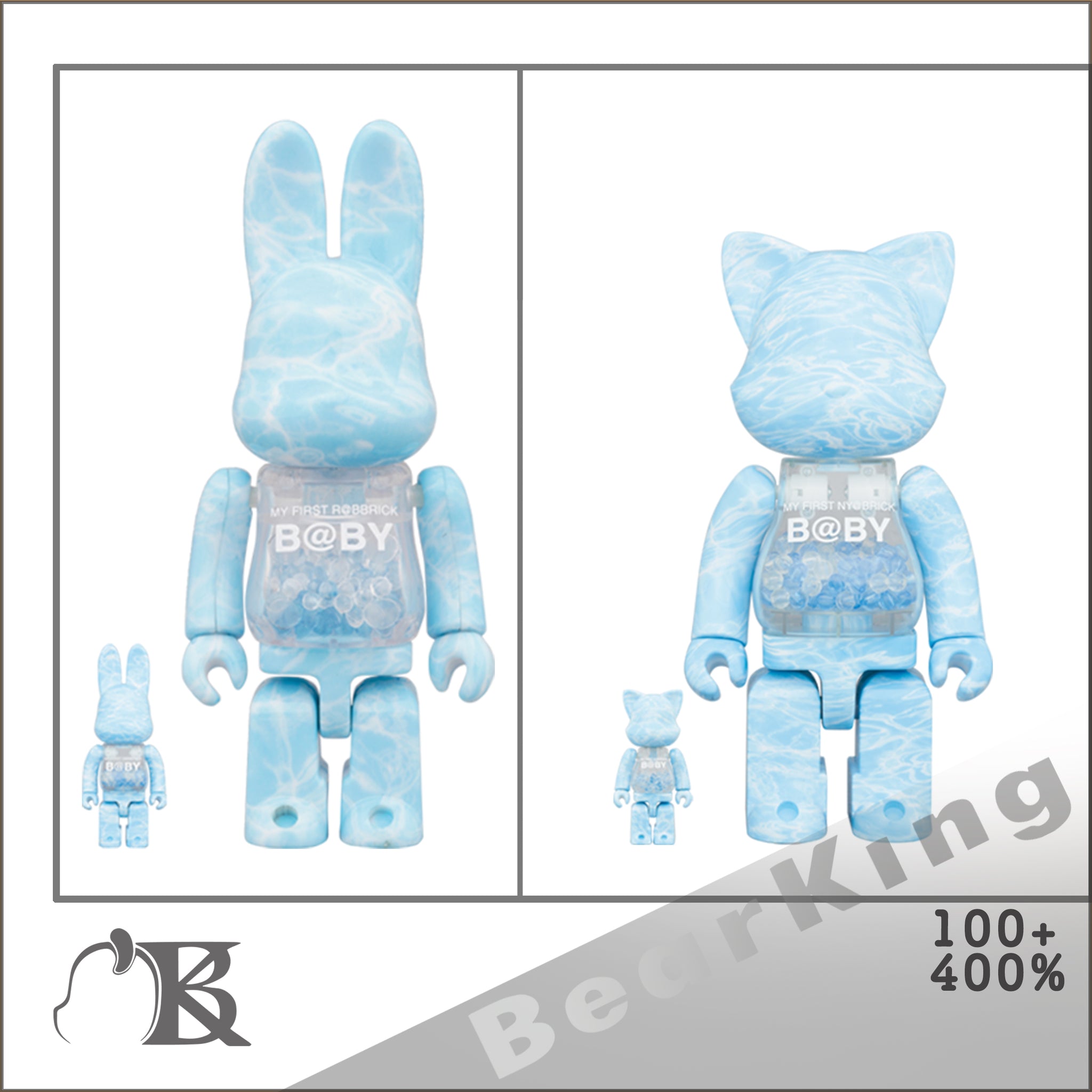 MY FIRST R@BBRICK / NY@BRICK WATER CREST Ver. 100％ & 400％ SET of 2 水波 BABY