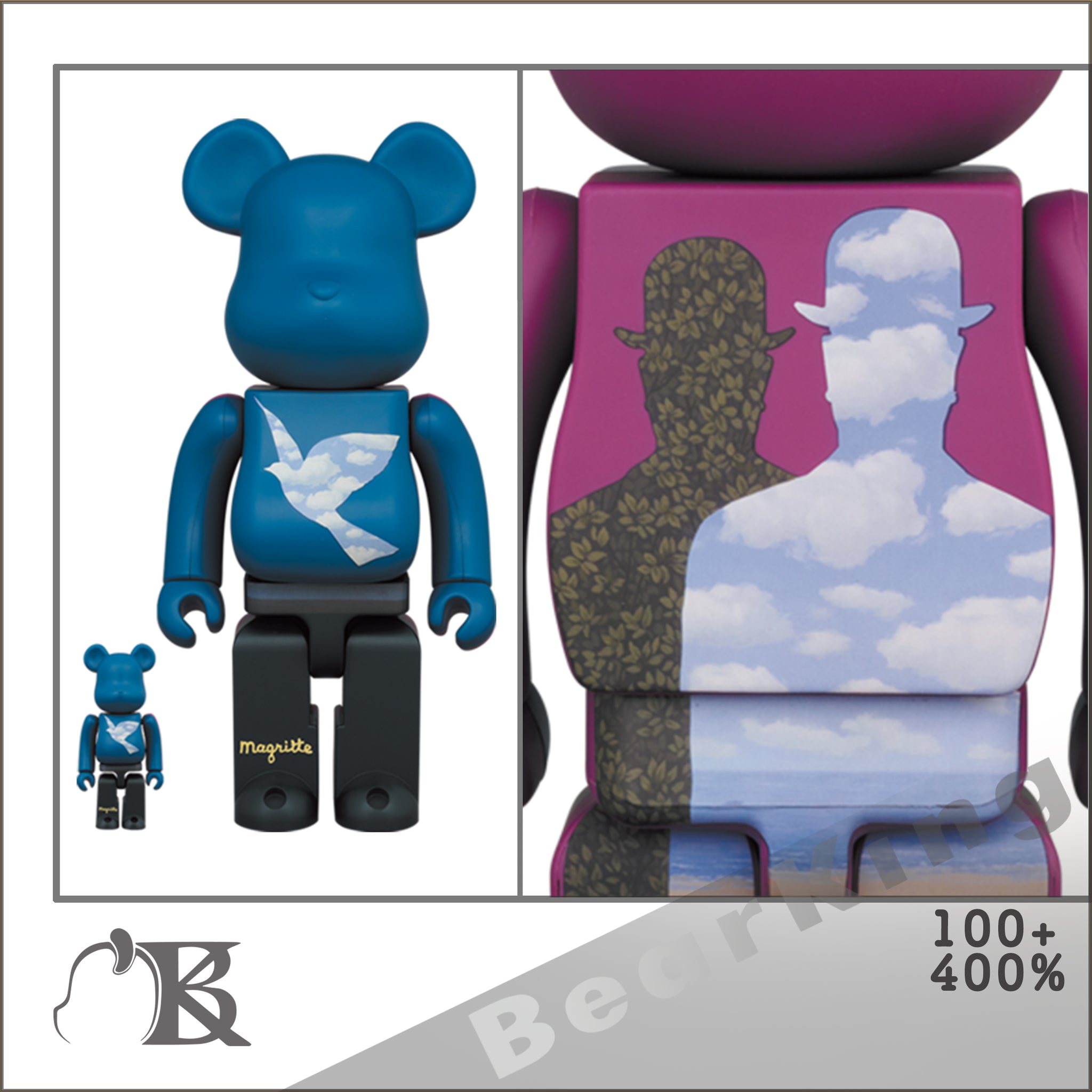 BE@RBRICK René Magritte 1000％ 400% 100% | demosophy.com