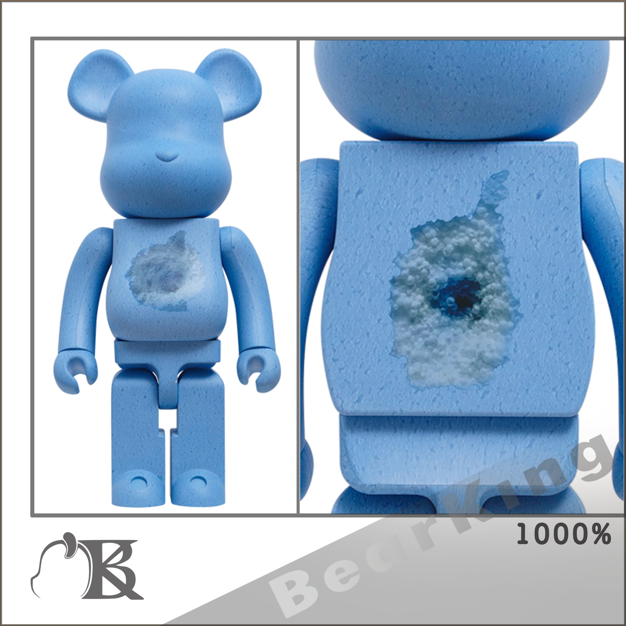 BE@RBRICK SNARKITECTURE X BLACKRAINBOW 1000% BLUE VERSION DANIEL ARSHA