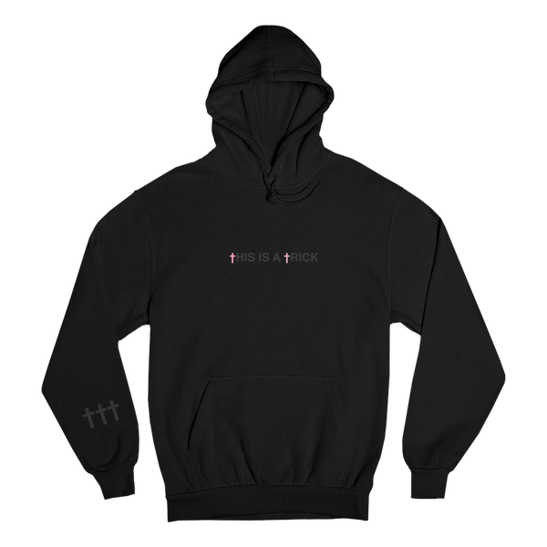 Crosses This Is A Trick Embroidered Black Pullover Hoodie | Crosses US