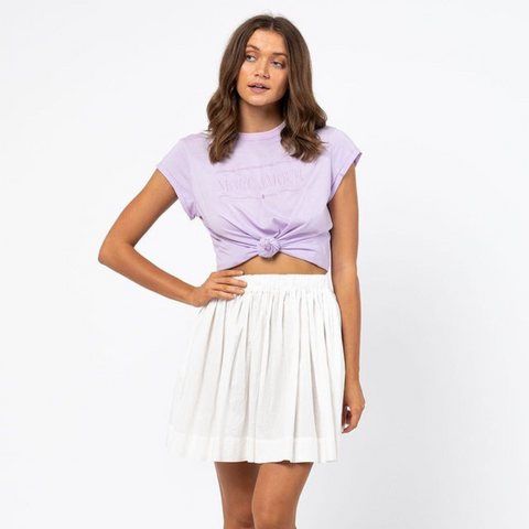 Pastel Lilac cotton More Amour Tee
