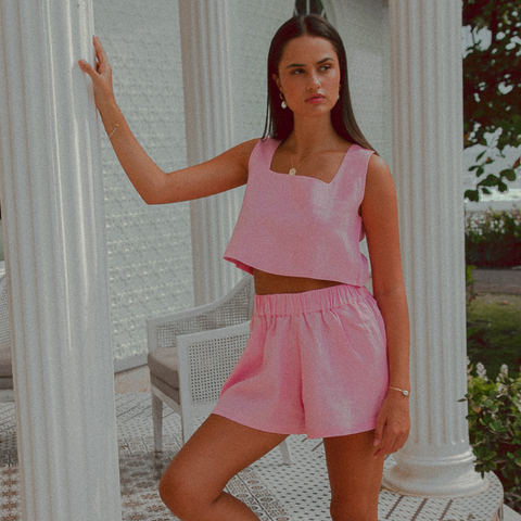 Shop the Blaze Shorts and Stacey Top from Sustainable Brand Palm Collective 