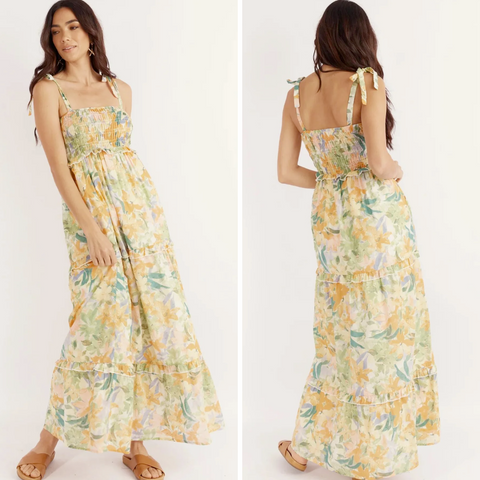 Shop Girl and the Sun Strappy Yelena Maxi Dress at She Creates Stories in Singapore