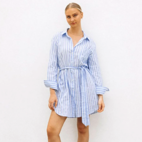 Paper Heart - Long Sleeve Sia Shirt Dress at She Creates Stories in Singapore
