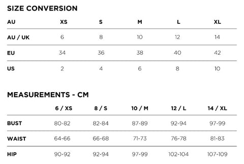 Size Guide for By Johnny Sharp one shoulder dress